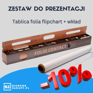 Zestaw do prezentacji Folia tablica flipchart + zapasowy wkład