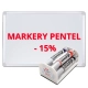 Zestaw Tablica suchościeralna DOTTS 120 x 90cm + Markery PENTEL MWL5M-4N zestaw z gąbką