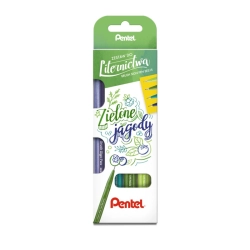 Zestaw PENTEL pisaki do kligrafii - 4 szt. SES15C zielone jagody-669496