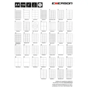 Etykiety EMERSON A4 op.100 105,0 x 148,0 (4) -174969