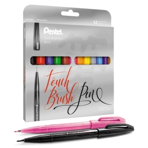 Zestaw PENTEL pisaki do kligrafii - 12 szt. SES15C-ST12-669485