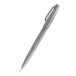 Pisak PENTEL SES15 pędzel do kaligrafii - szary-669456
