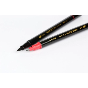 Pisak do kaligrafii PENTEL XSFW34 dwustronny pędzelek - czarny-178183