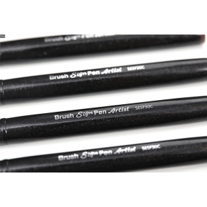 Pisak do kaligrafii PENTEL SESF30C pędzelkowy - czerwony-178235
