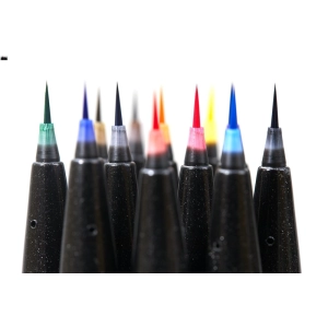 Pisak do kaligrafii PENTEL SESF30C pędzelkowy - czerwony-178236