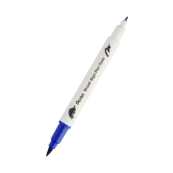 Pisak do kaligrafii PENTEL SESW30C Brush Pen dwustronny - niebieski