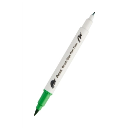 Pisak do kaligrafii PENTEL SESW30C Brush Pen dwustronny - jasno zielony