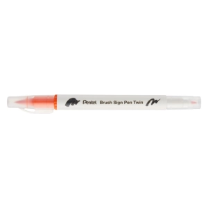 Pisak do kaligrafii PENTEL SESW30C Brush Pen dwustronny - pomarańczowy-210273