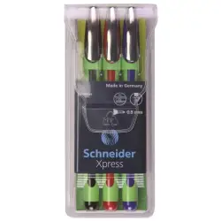 Cienkopis SCHNEIDER Xpress 08 mm 3 szt. miks kolorów-618562