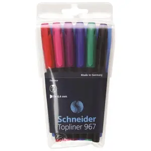 Cienkopis SCHNEIDER Topliner 967 0,4 mm 6 szt. miks kolorów-618587