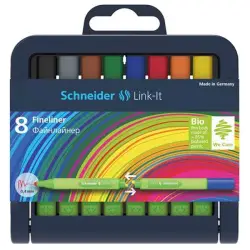 Cienkopis SCHNEIDER Link-It 0,4mm stojak - podstawka 8szt. mix kolorów