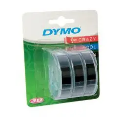 Taśma DYMO 3D 9mm x 3m 3 rolki - czarna
