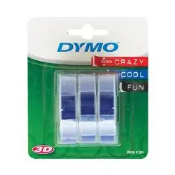 Taśma DYMO 3D 9mm x 3m 3 rolki - niebieska