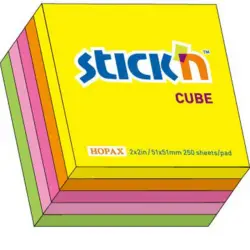 Karteczki samop. STICK'N 51x51 250k. - mix neon