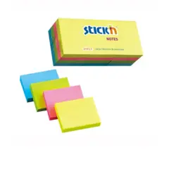 Karteczki samop. STICK'N 38x51 - mix neon 4 kol.