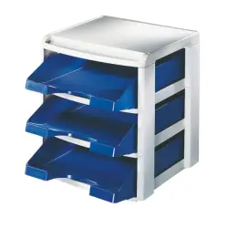 Pojemnik z trzema półkami LEITZ Plus - niebieski