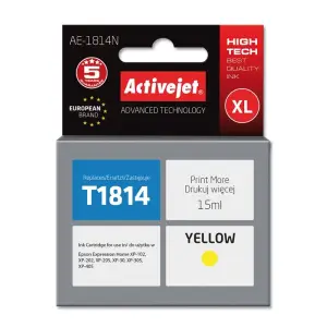 Activejet AE-1814N Tusz (zamiennik Epson 18XL T1814; Supreme; 15 ml; żółty)-1