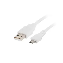 Kabel Lanberg CA-USBM-10CC-0018-W (USB 2.0 M - Micro USB M; 1,8m; kolor biały)-1