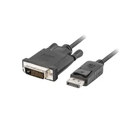 Kabel Lanberg CA-DPDV-10CU-0030-BK (DisplayPort M - DVI-D M; 3m; kolor czarny)-1
