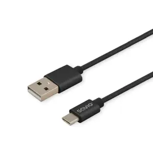 Kabel SAVIO CL-129 (USB typu C - USB 2.0 typu A ; 2m; kolor czarny)-2