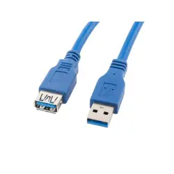 Kabel Lanberg CA-US3E-10CC-0018-B (USB 3.0 M - USB 3.0 F; 1,8m; kolor niebieski)-1