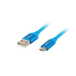 Kabel Lanberg Premium CA-USBM-20CU-0018-BL (USB 2.0 - Micro USB typu B ; 1,8m; kolor niebieski)-1