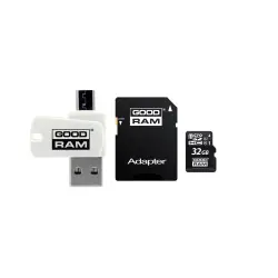Karta pamięci z adapterem i czytnikiem kart GoodRam All in one M1A4-0320R12 (32GB; Class 10; Adapter, Czytnik kart Micro