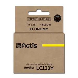 Actis KB-123Y Tusz (zamiennik Brother LC123Y/LC121Y; Standard; 10 ml; żółty)-1