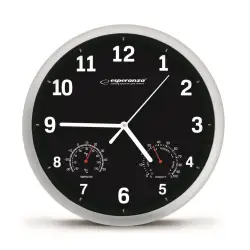 Zegar ścienny Esperanza LYON EHC016K (kolor czarny)-1