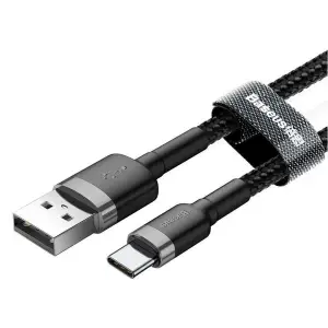 BASEUS CABLE USB DO USB-C CAFULE 3A 0.5M, SZARY-2
