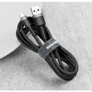 BASEUS CABLE USB DO USB-C CAFULE 3A 0.5M, SZARY-6