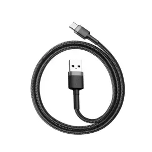 Kabel Baseus Cafule CATKLF-BG1 (USB 2.0 - USB typu C ; 1m; kolor szaro-czarny)-3