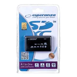 Czytnik kart Esperanza EA117 (Zewnętrzny; Memory Stick Duo, MicroSD (przez adapter), MMC, SD, SDHC, SDXC)-1