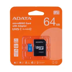 Karta pamięci ADATA PREMIER AUSDX64GUICL10A1-RA1 (64GB; Class 10; Adapter)-1