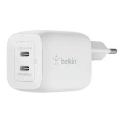 BELKIN WALL CHARGER 45W DUAL USB-C GAN PPS WHITE-1