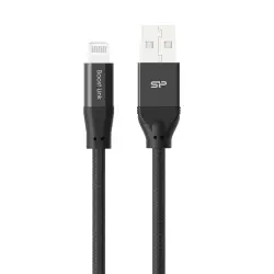Kabel USB - Lightning  Silicon Power LK35AL 1M Mfi Nylon oplot Black-1