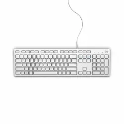 DELL Keyboard : US-Euro (Qwerty) Dell KB216 Quietkey USB, White-1