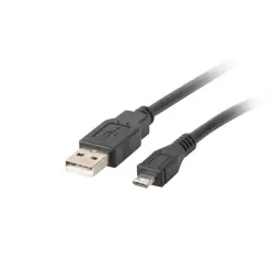 Kabel Lanberg CA-USBM-10CC-0018-BK (USB 2.0 M - Micro USB M; 1,8m; kolor czarny)-1