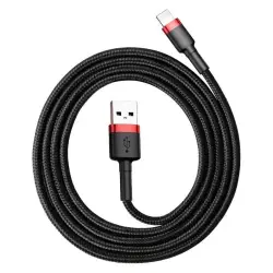 Kabel Baseus CALKLF-C19 (Lightning M - USB 2.0 M; 2m; kolor czarno-czerwony)-1