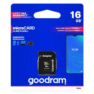 Karta pamięci GoodRam M1AA-0160R12 (16GB; Class 10, Class U1; Adapter, Karta pamięci)-3