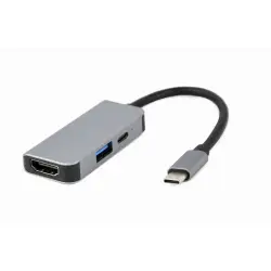 GEMBIRD MULTI ADAPTER USB TYP-C 3W1 (HUB USB + HDMI + PD)-1