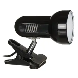 Lampka na biurko mocowana na klips kolor czarny metalowa duży gwint E27-1