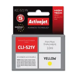 Activejet ACC-521YN Tusz  (zamiennik Canon CLI-521Y; Supreme; 10 ml; żółty)-1