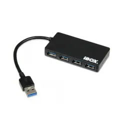 Hub IBOX USB 3.0 CZARNY 4-PORTY, SLIM IUH3F56 (4x USB 3.0; kolor czarny)-1
