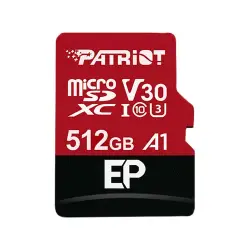 Karta pamięci z adapterem Patriot Memory EP Pro PEF512GEP31MCX (512GB; Class 10, Class A1, Class U3, V30; Adapter, Karta