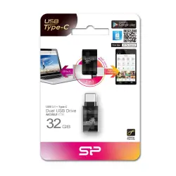 Pendrive Silicon Power Mobile C31 32GB USB 3.2 Typ-A, Typ-C Czarny-1