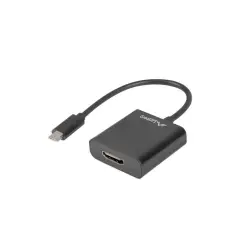 Adapter Lanberg AD-UC-HD-01 (USB typu C M - HDMI F; 0,15m; kolor czarny)-1
