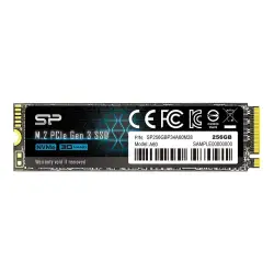 Dysk SSD Silicon Power A60 256GB M.2 PCIe NVMe Gen3x4 TLC 2100/1200 MB/s (SP256GBP34A60M28)-1