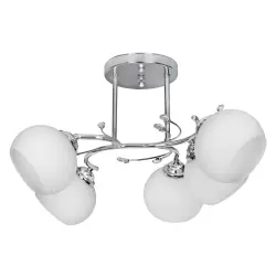 Żyrandol klasyczna lampa sufitowa wisząca Activejet IRMA Nikiel 5xE27 do salonu-1