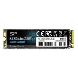 Dysk SSD Silicon Power A60 512GB M.2 PCIe NVMe Gen3x4 TLC 2200/1600 MB/s (SP512GBP34A60M28)-1